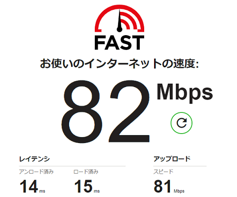 fast.com　Windows1回目