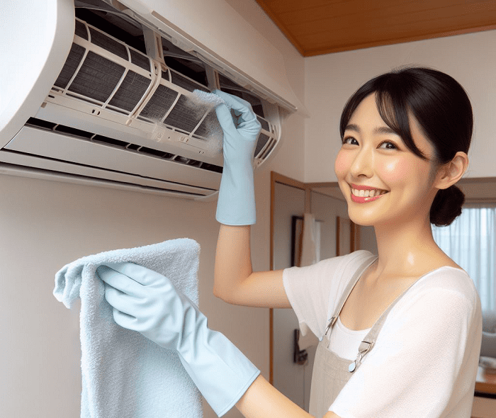 女性の一人暮らしでもエアコン掃除できる方法